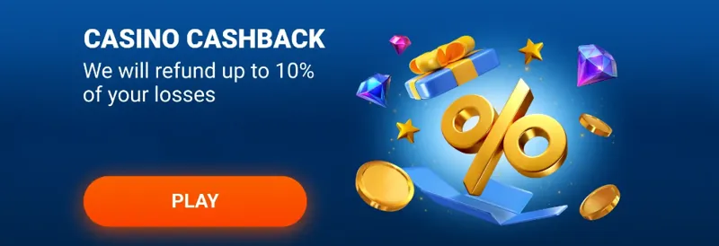 Cashback for playing at MostBet Casino