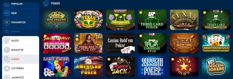 Playing Poker at MostBet