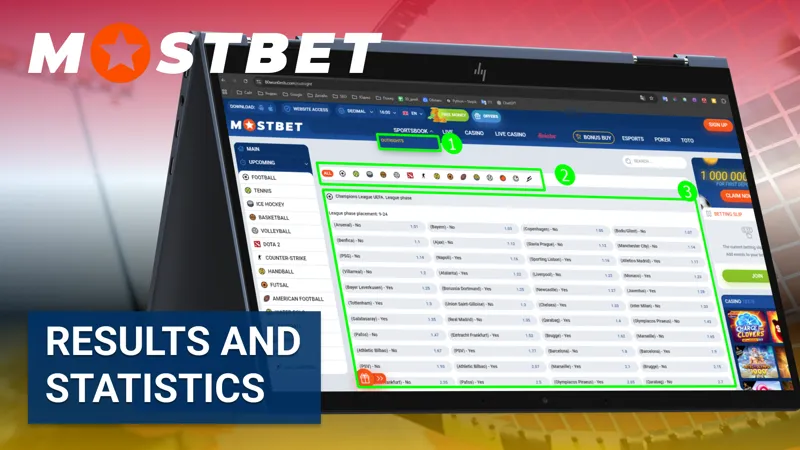 Mostbet Egypt results and statistics — track match outcomes, team performance, and betting history.
