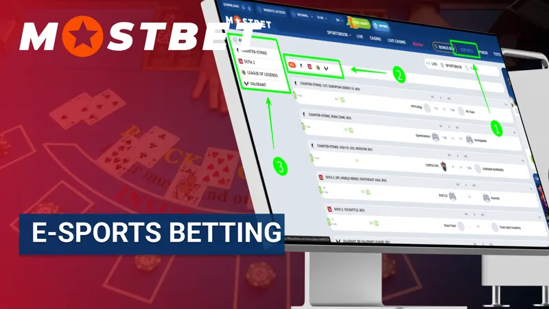 eSports betting on Mostbet Egypt — bet on popular games like CS:GO, Dota 2, and League of Legends.