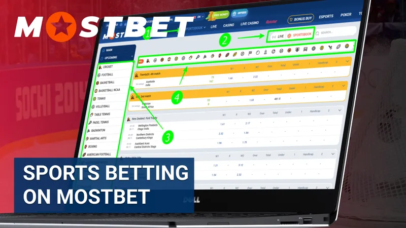 Sports betting on Mostbet Egypt — bet on football, tennis, cricket, and other popular sports with competitive odds.