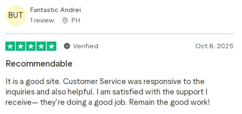 Player's rating of MostBet technical support