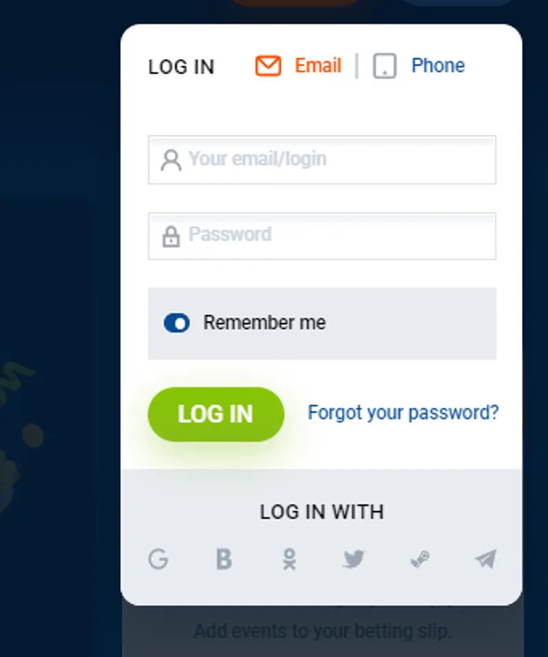 Log in to your Mostbet account to complete verification